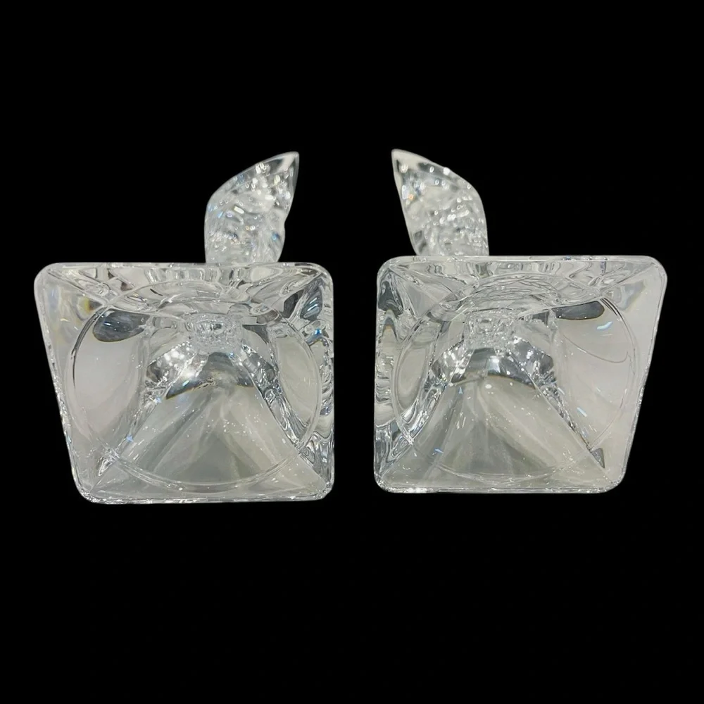 Set Of 2 Clear Crystal 